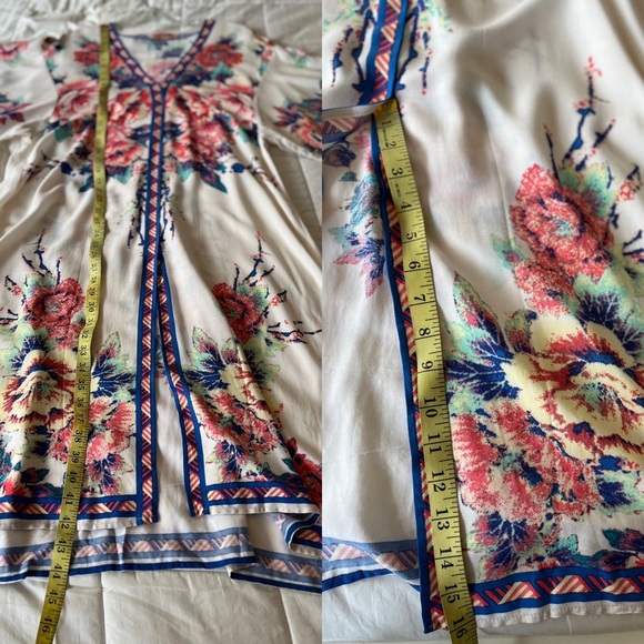 Flying TOMATO Floral Kimono Sleeve Kaftan Dress Size M/L - Picture 11 of 14